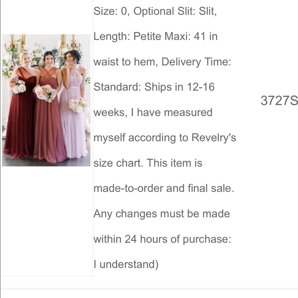 Rosalie Tulle Convertible Dress 
Petal Pink Size: 0, With Slit, Petite
